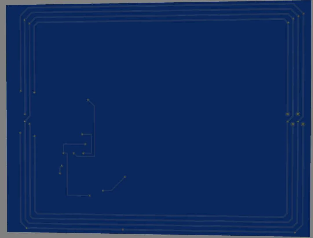 ESP32 RFID reader board, reverse side with PCB loop antenna